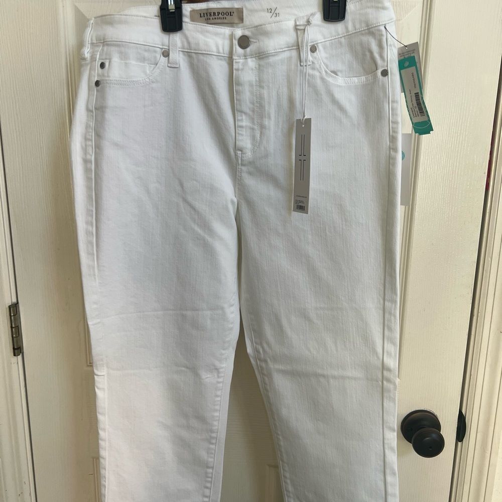 Liverpool White Belinda Skinny Crop Jeans new with tags